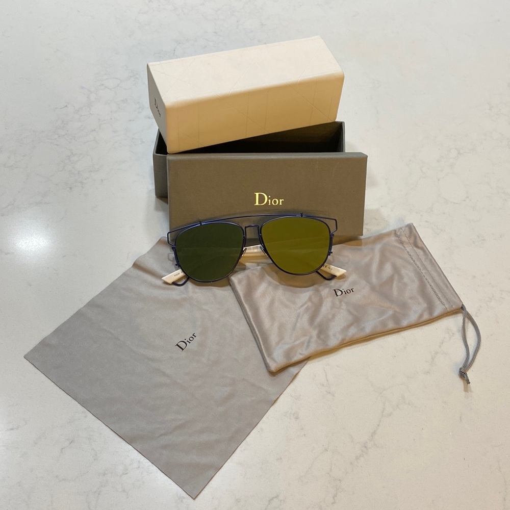 Christian Dior Technologic Tvcaf Blue/white Mirror Sunglasses